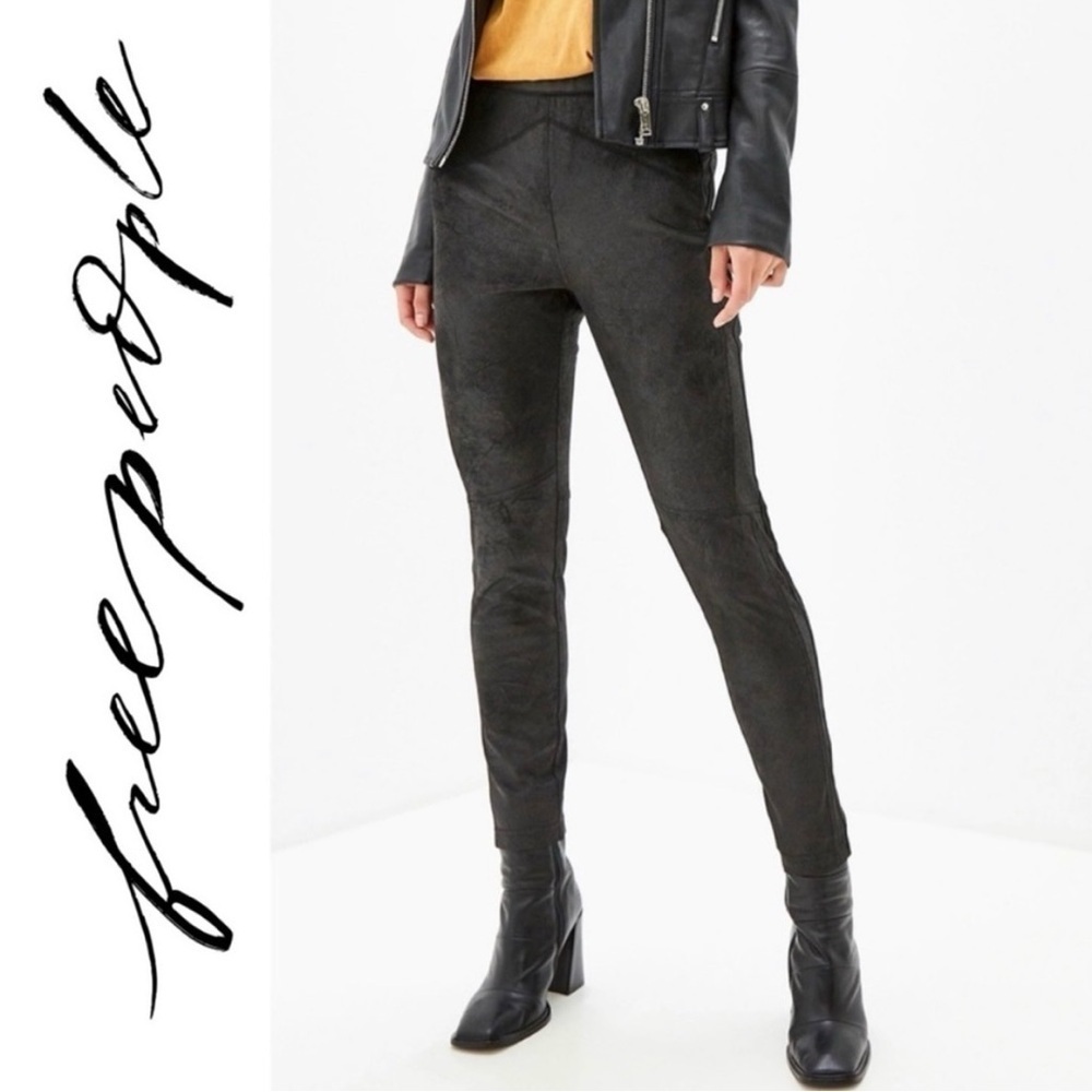 Free People midnight vegan suede skinny pant S - Picture 11 of 13